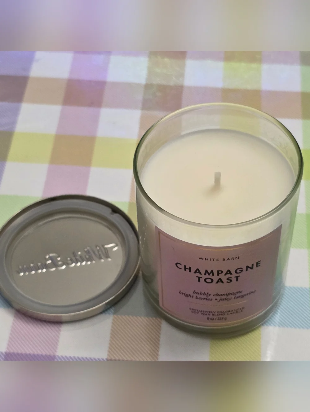 Bath & Body Works White Barn Champagne Toast Single Wick Candle 8oz NEW